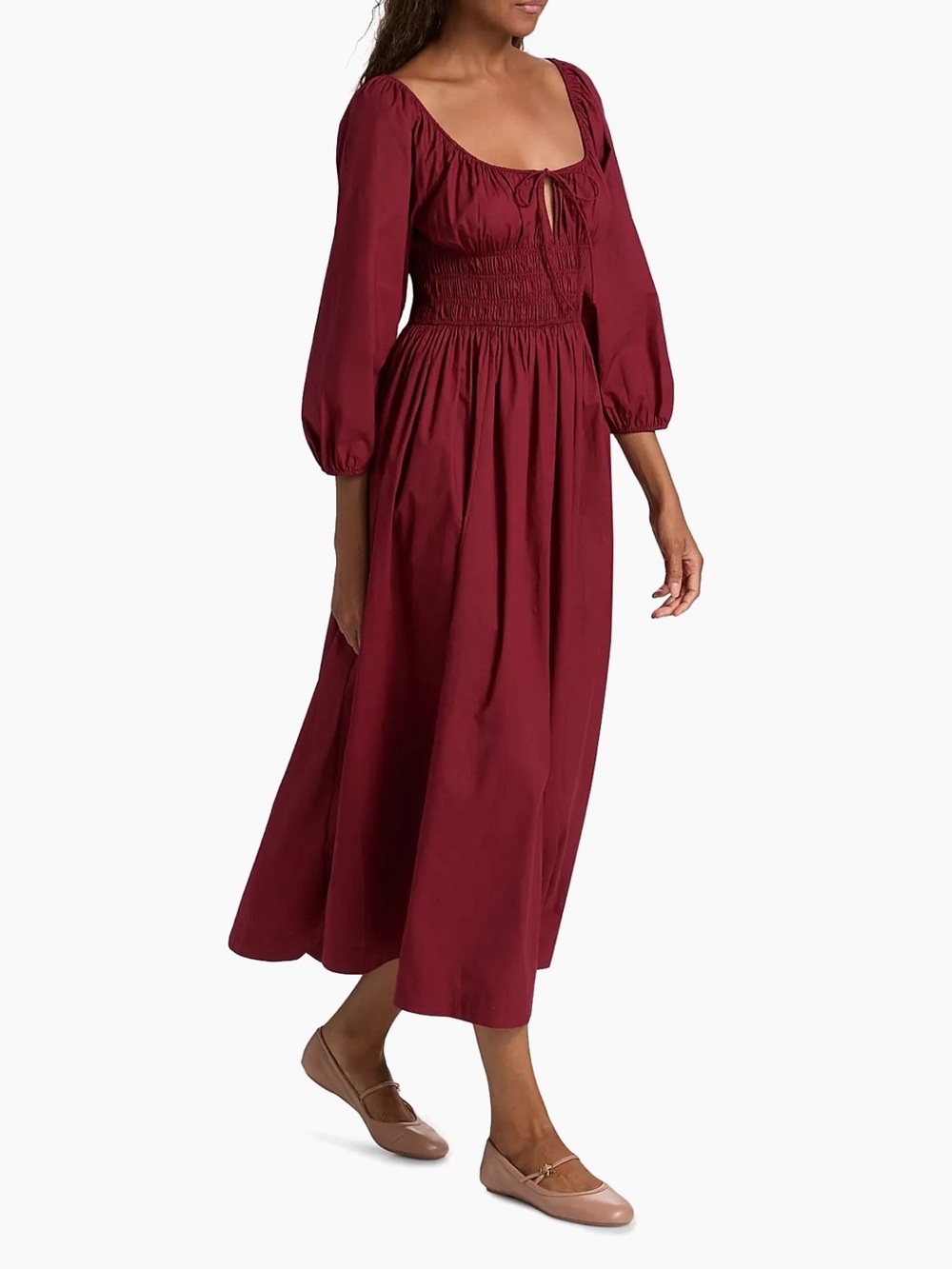 DÔEN Quintessa Cotton Midi-Dress NWT $298 Size XS